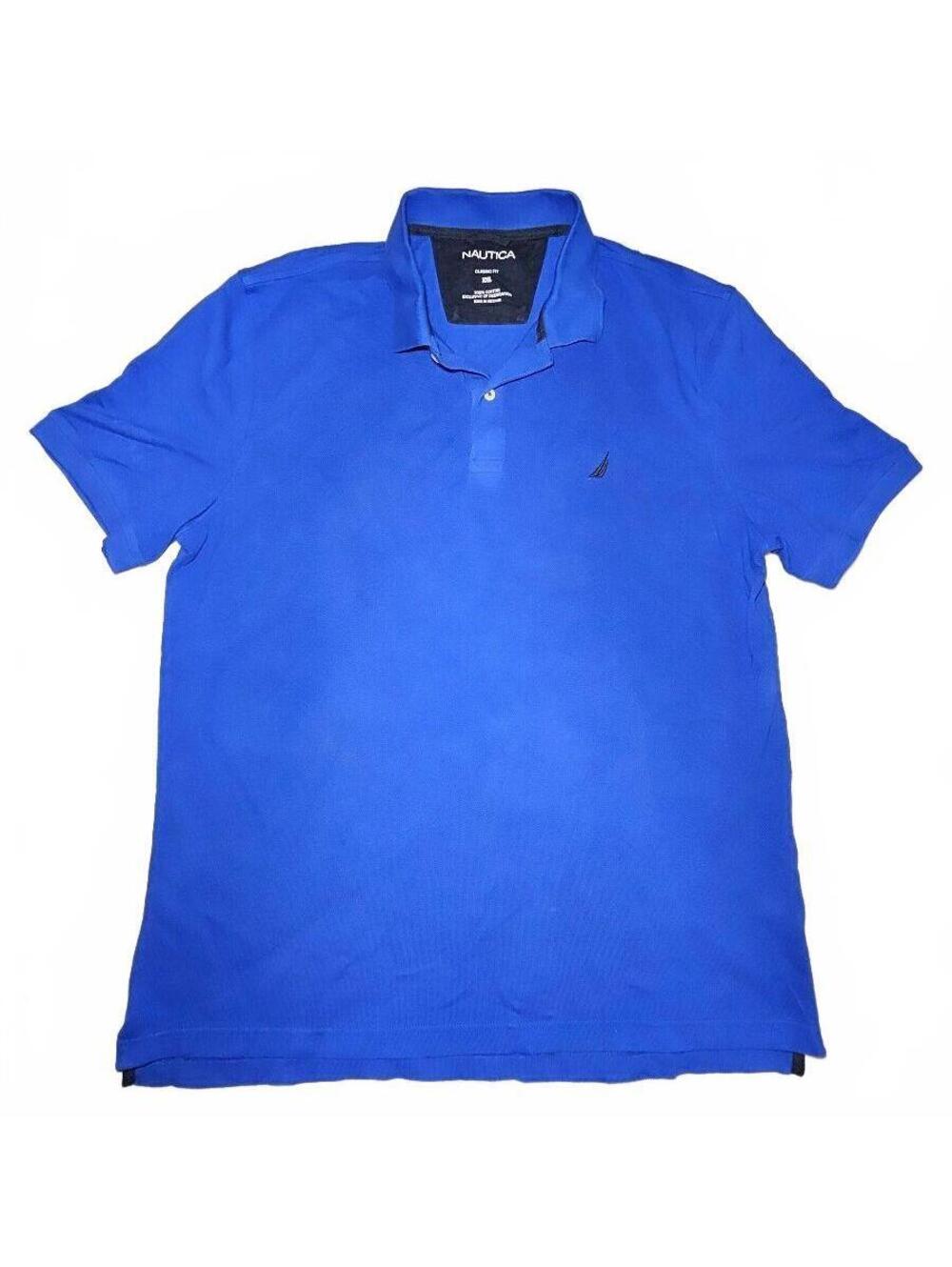 Nautica Polo Shirt Mens XXL Blue Classic Fit Cotton Logo
